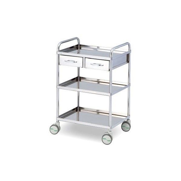 枠付き回診車(3段) 603×453×927mm 0-7972-01 1