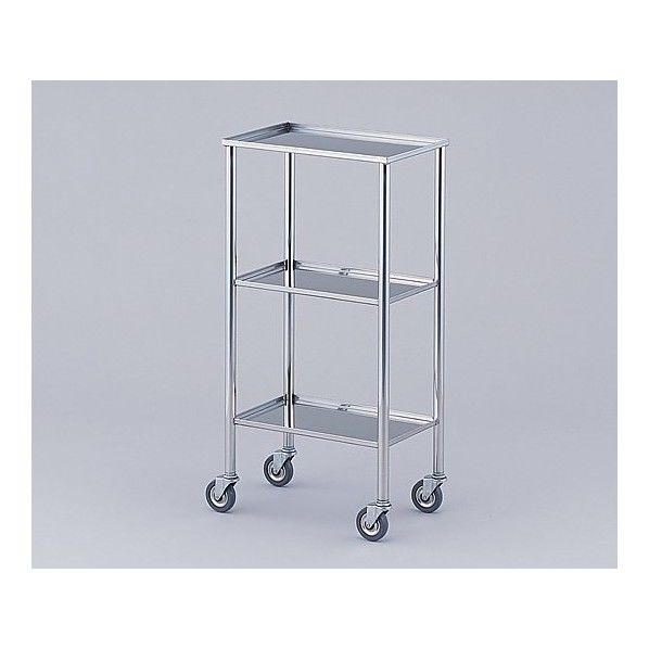 カラフルミニワゴン シルバー(縁折り曲げ) 435×285×850mm 0-8152-01 1