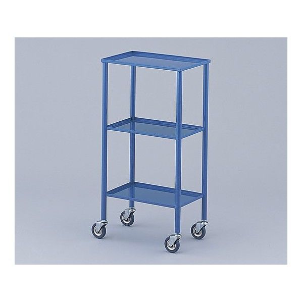 カラフルミニワゴン ブルー(縁折り曲げ) 435×235×850mm 0-8152-05 1