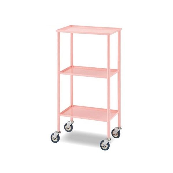 カラフルミニワゴン ピンク(縁折り曲げ) 435×235×850mm 0-8152-06 1