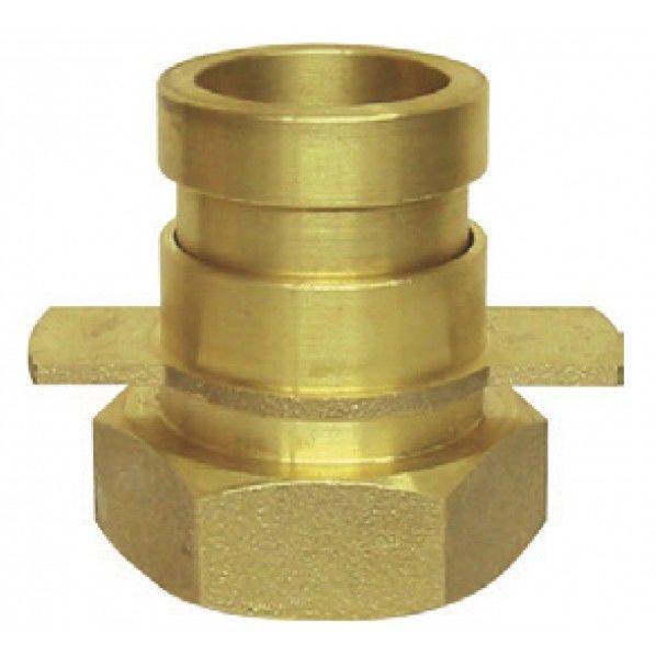 黄銅製 町野式媒介金具 E105 町野男×管用テーパネジ女(Rcネジ) 角押輪付 40A 36ET040B 1個