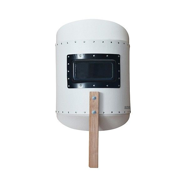 ハンドシールド レッド W230mm×H405mm×D138mm P-796 1個