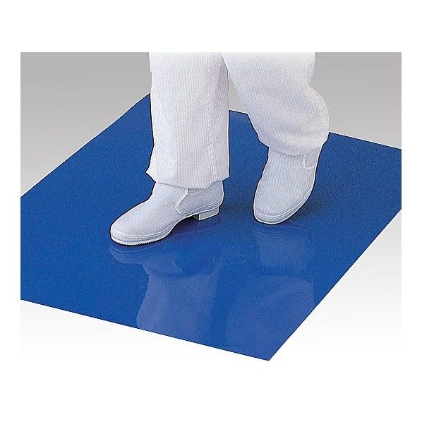 アズピュア帯電防止ソフト粘着マット(弱粘着タイプ)5S対策用品 青 450×900mm 1-4823-51 1