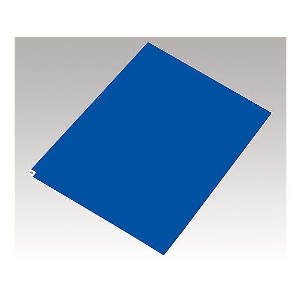 アズピュアクリーンソフト粘着マット(弱粘着タイプ)5S対策用品 青 450×900mm 1-4822-51 1