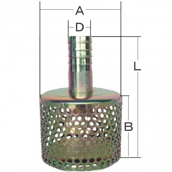 鉄製 ゴミ除け ストレーナー(タケノコ継手) 32A 50STT32SS 1個