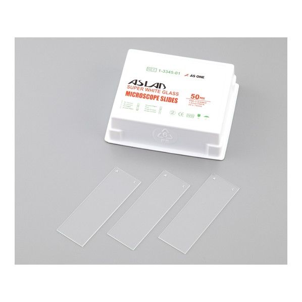 アズラボ スライドガラス(縁研磨) 25×75mm 50枚入 0313-0001 1-3345-01 1