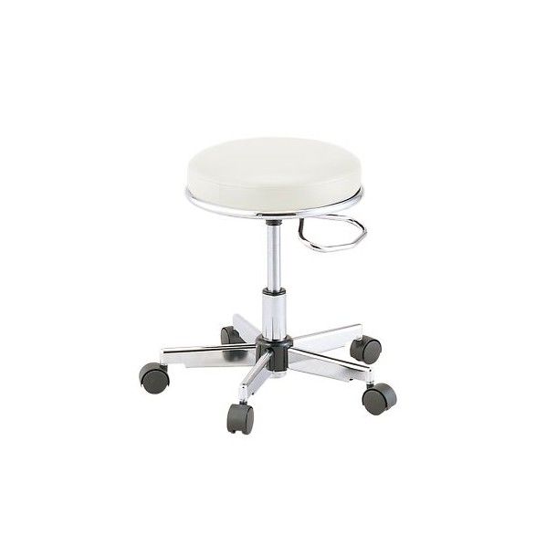 研究室用プレミアムチェアー(TAKUMI) ホワイト リング無し TKM-455W 1-4219-03 1個