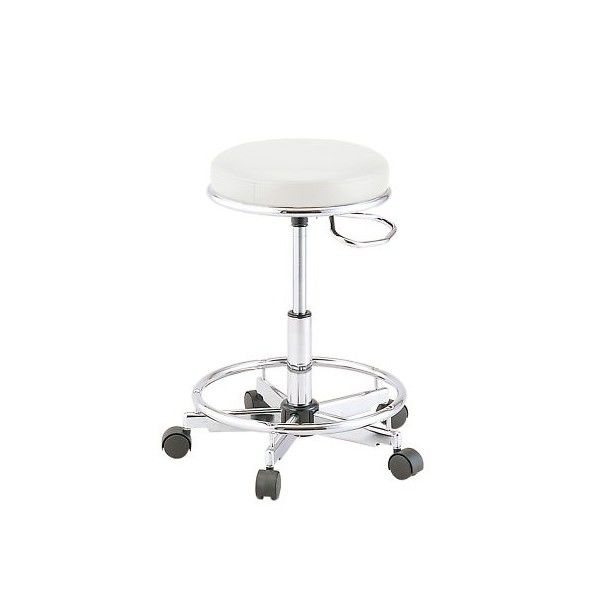 研究室用プレミアムチェアー(TAKUMI) ホワイト リング付き TKM-455RW 1-4219-04 1個