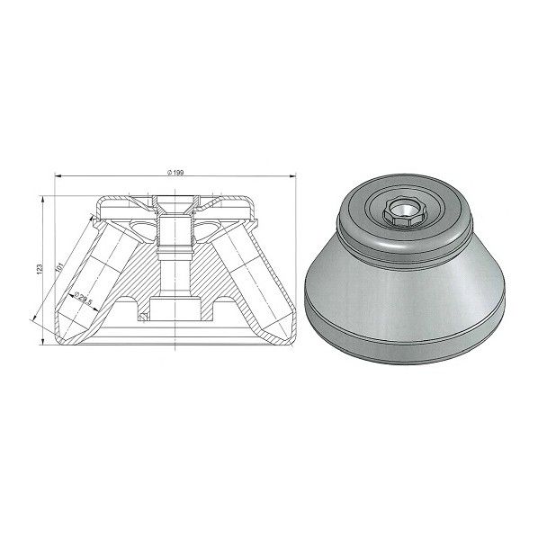 高速遠心分離機 アングルローター 50mL(突底)×6本 No.5 1-478-45 1個