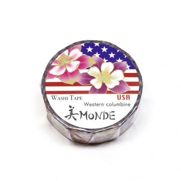 マスキングテープ アメリカ「セイヨウオダマキ」 15mmx7m GR-4031 1個