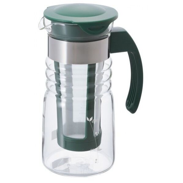 かご網付き水出し茶ポットミニ ダークグリーン 実用容量700ml HCC-7DG 1個