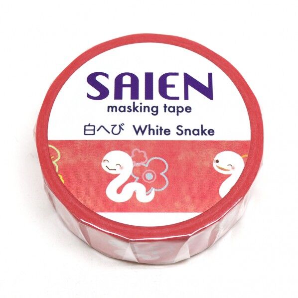 マスキングテープ 白へび 15mmx10m UR-0168 1個
