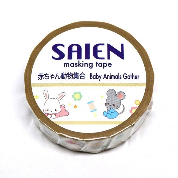 マスキングテープ 赤ちゃん動物 15mmx10m UR-0176 1個