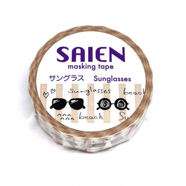 マスキングテープ サングラス 15mmx10m UR-0181 1個