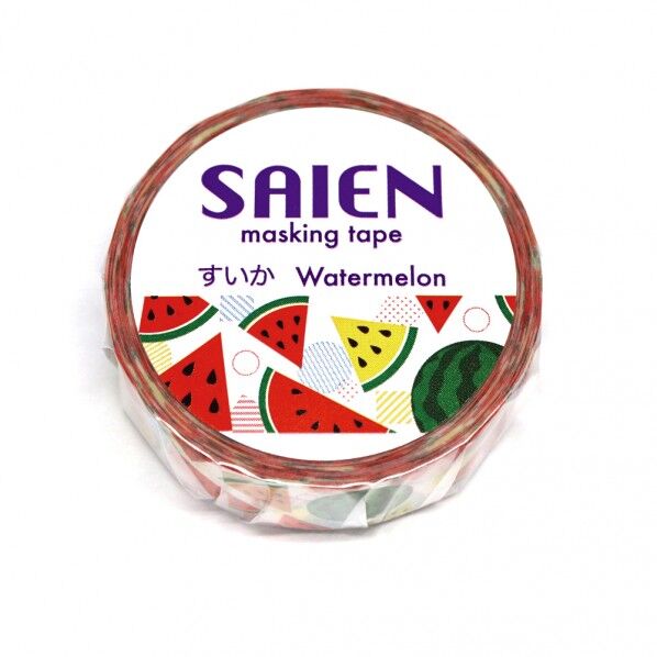 マスキングテープ すいか 15mmx10m UR-0184 1個