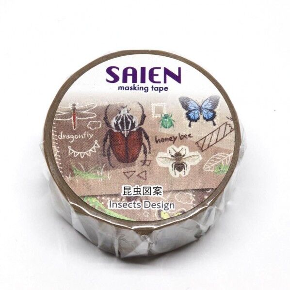 マスキングテープ 昆虫図案 20mmx7m UR-4011 1個