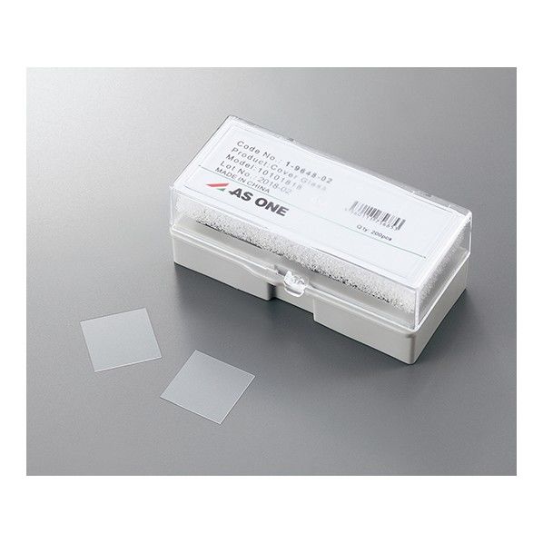 カバーガラス 硼珪酸ガラス 10101818 18×18mm 200枚入 1-9648-02 1