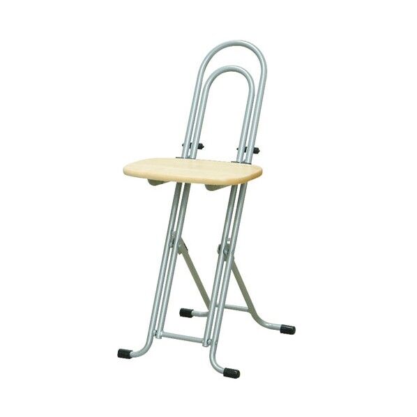 ベストホビーチェア ナチュラル/シルバー 330x390x750mm W-150TA 1点