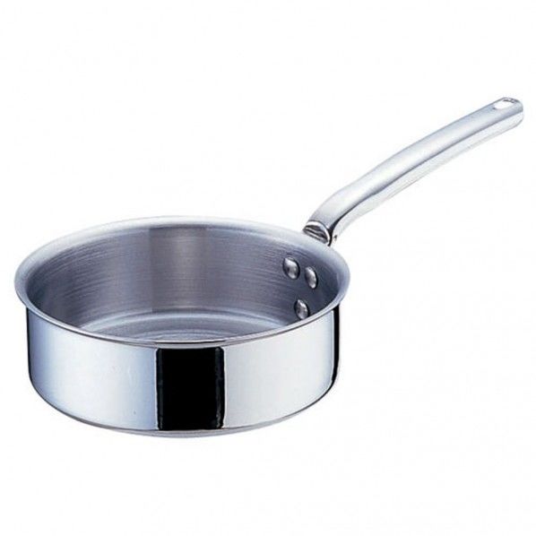 18-10 プライオリティ 片手浅型鍋(蓋無)