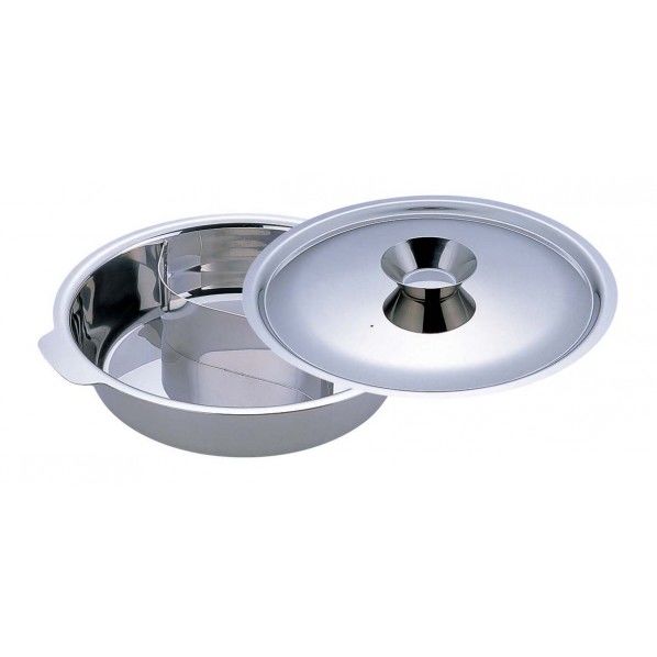 UKチリ鍋 (2仕切・蓋付) 26cm QTL5703 1個