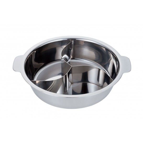 UK 18-0チリ鍋(3仕切・蓋なし) 29cm QTL6501 1個