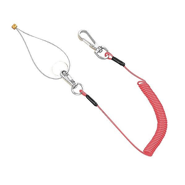 安全ロープワイヤー蛍光レッド AZ-RW1R 1点