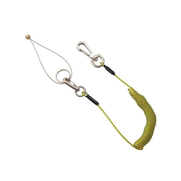 安全ロープワイヤー蛍光イエロー AZ-RW1Y 1点