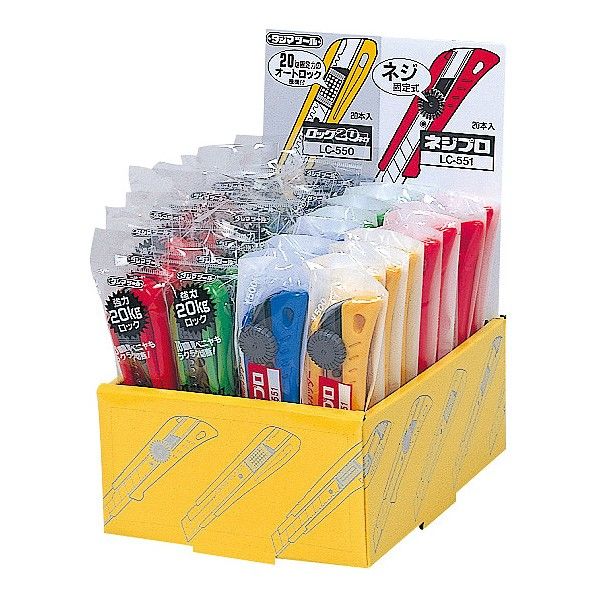 作業用カッター混合ミニコン40本セット(ロック20キロ/ネジプロ各20本) H40-W1 1