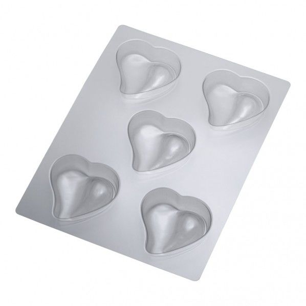 チョコモールド ハートカーブ5P WTYB301 1個