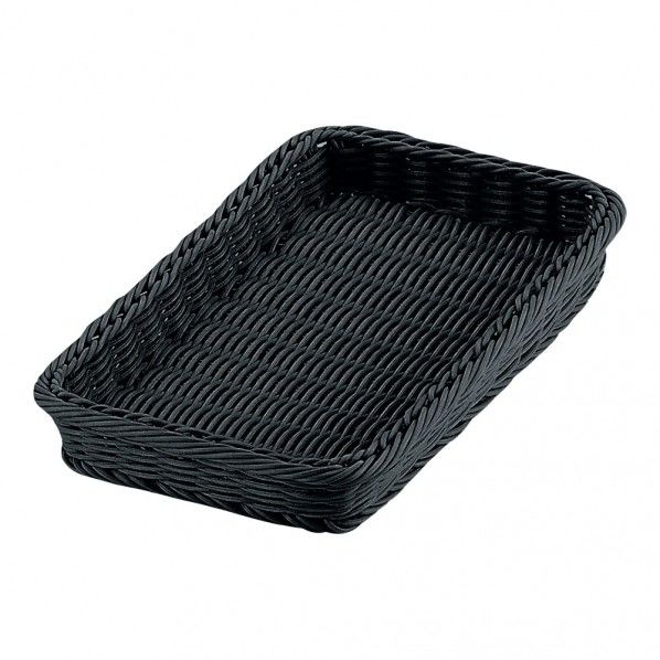 PPベーカリーバスケット 角型ブラック