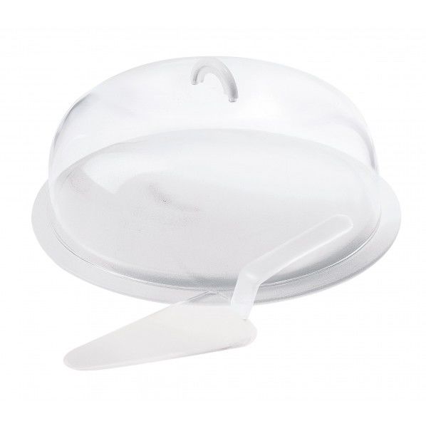 ケーキディッシュ&ドーム ホワイト RGT6301 1個