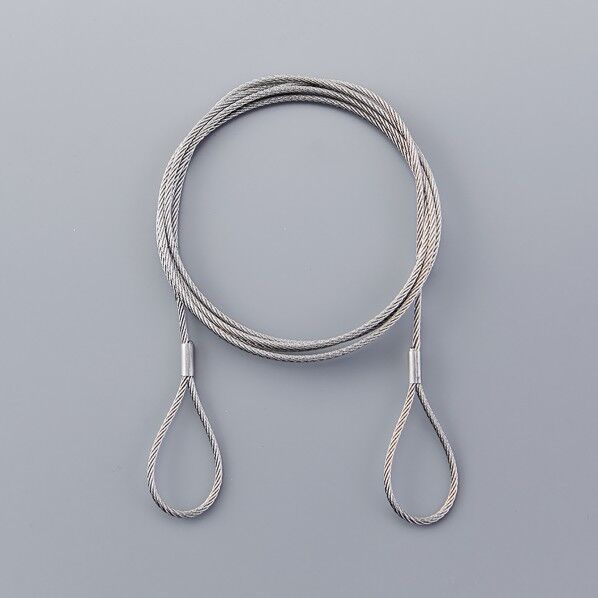 ステンレスカットワイヤー ワイヤー205BR 両端リング加工 2.0mmΦ×500mm 197101 2本