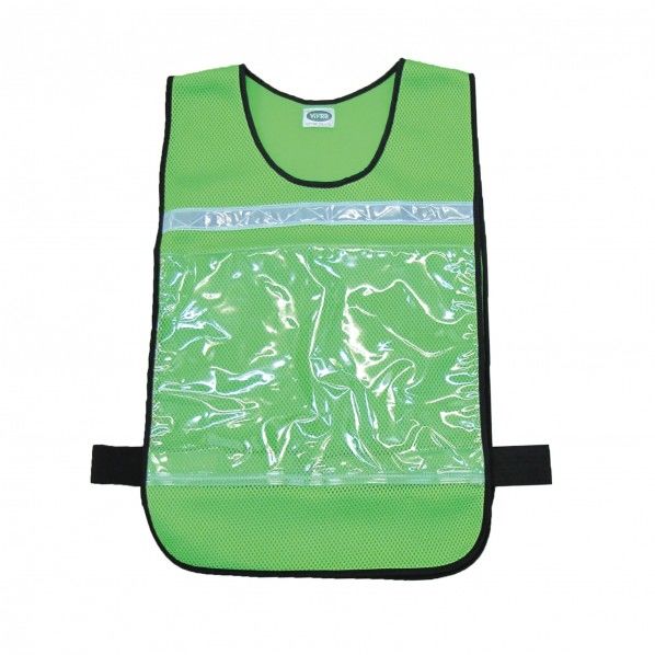 差し込み式メッシュベスト MPZ‐200G 腹囲調節可 両面表示 フリーサイズ 237241 1着