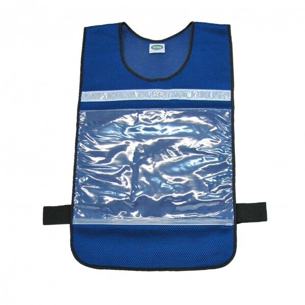 差し込み式メッシュベスト MPZ‐200BL 腹囲調節可 両面表示 フリーサイズ 237244 1着