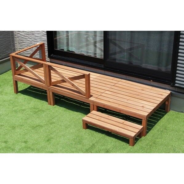 ウッドデッキ 7点 0.75坪セット ブラウンBR TAN-752 1台