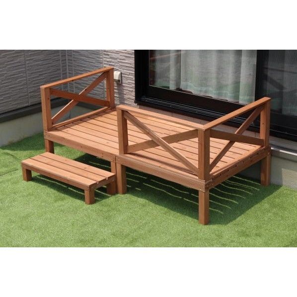 ウッドデッキ 6点 0.5坪セット ブラウンBR TAN-752 1台