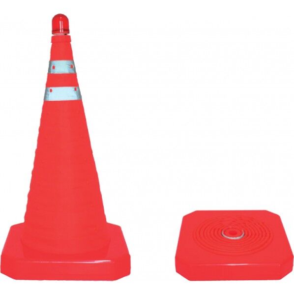 点滅式ライト付き 樹脂製 伸縮コーン H71 20CRN00X-L 1個