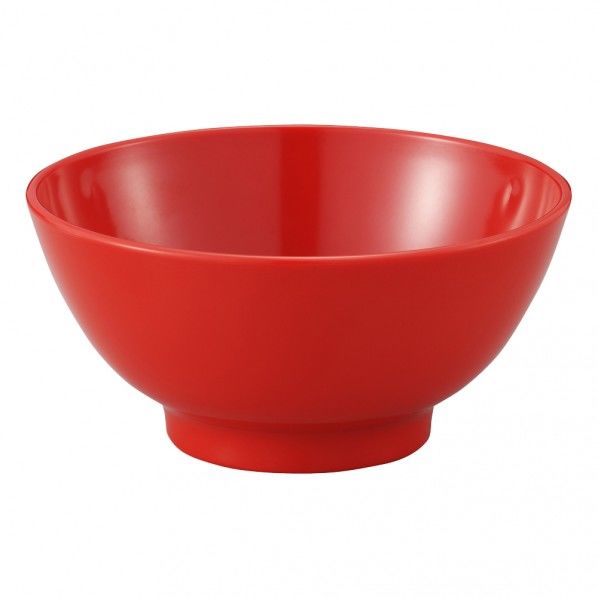 メラミン No13 カスミ型汁椀 朱赤 RSL31001 1個