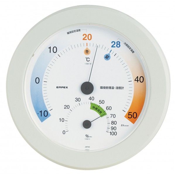 環境管理温・湿度計「省エネさん」TM-2771 230×27mm BOVL001 1個