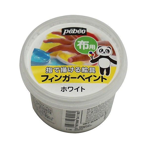 フィンガーペイント布用ジャー ホワイト 100ml 1