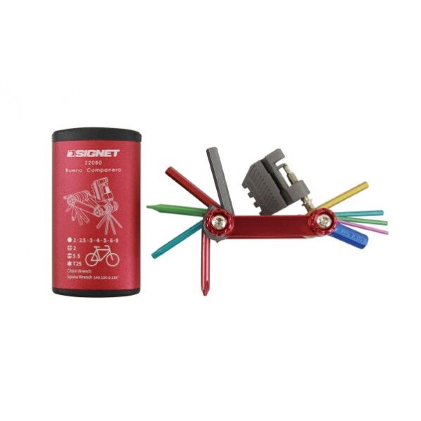 フォールディングツールセット(カラーケース) レッド 22080 1セット