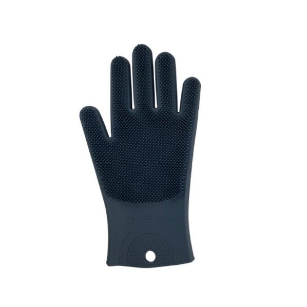 両面シリコン洗車手袋テブラシグレー