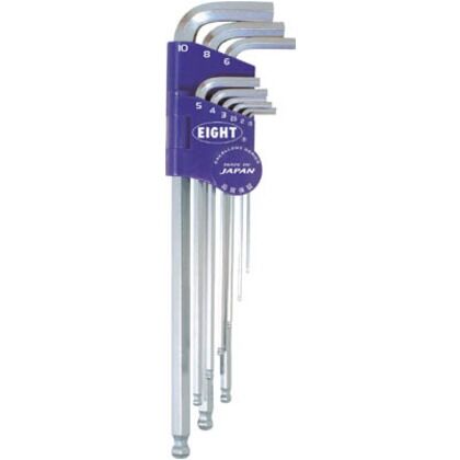 六角棒スパナボールポイントエキストラロング9本セット1.5~10mm