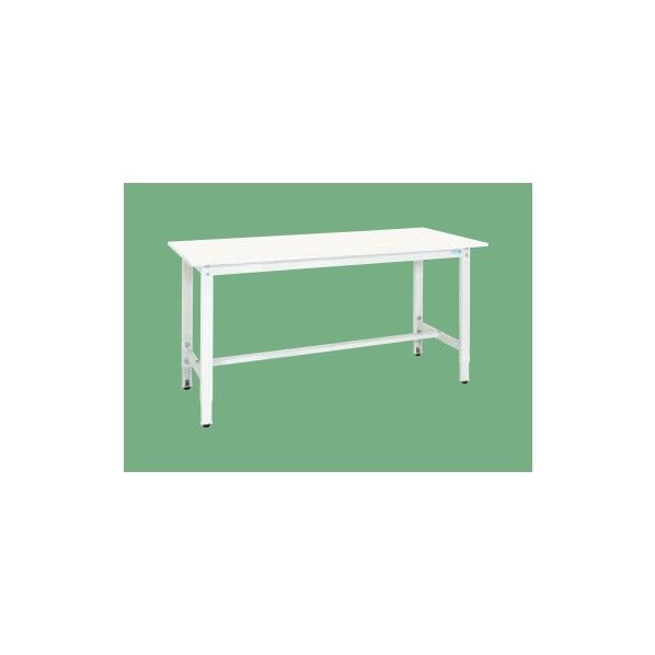 軽量高さ調整作業台TKK8タイプ抗ウイルス天板 パステルホワイト 1500×600×800～1000 TKK8-156VPW 1台