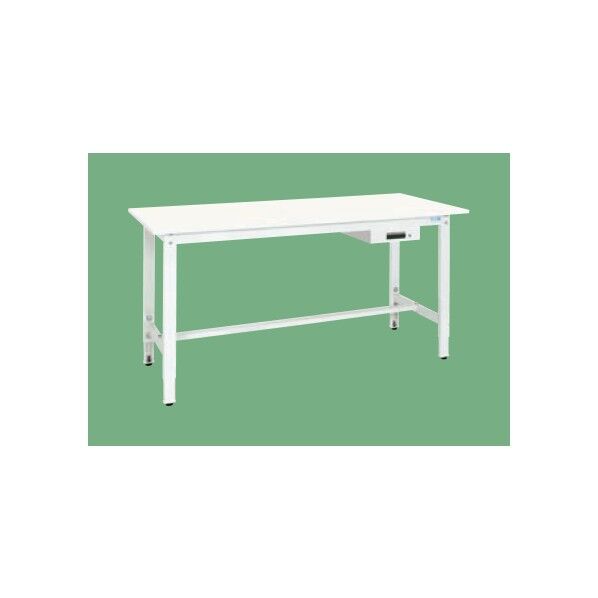 軽量高さ調整作業台TKK8タイプ抗ウイルス天板 パステルホワイト 1200×750×800~1000 TKK8-127AVPW 1台