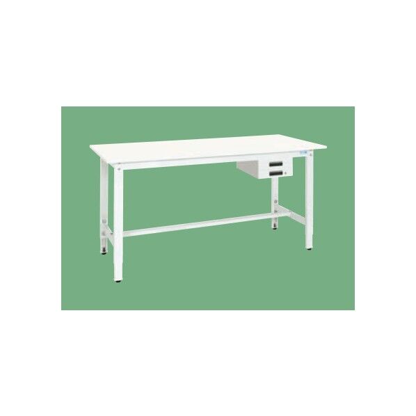 軽量高さ調整作業台TKK8タイプ抗ウイルス天板 パステルホワイト 1500×600×800～1000 TKK8-156BVPW 1台