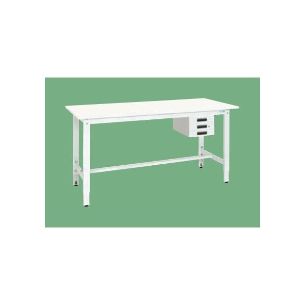 軽量高さ調整作業台TKK8タイプ抗ウイルス天板 パステルホワイト 1200×750×800～1000 TKK8-127CVPW 1台