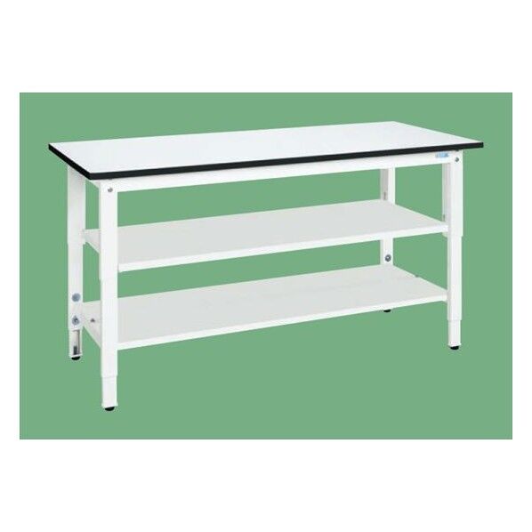 軽量高さ調整作業台 中棚･中板付 1800×750×800～1000 TKK8-187T2LW 1台