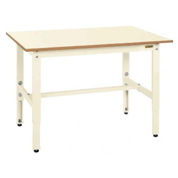 軽量高さ調整作業台 TKK6タイプ アイボリー W1200×D900×H600~800mm TKK6-129PI 1台