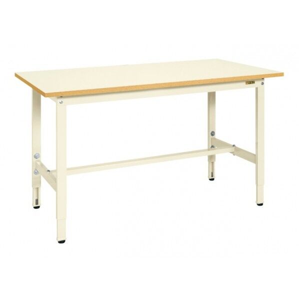 軽量高さ調整作業台 TKSタイプ アイボリー W1500×D600×H740~940mm TKS-156PI 1台